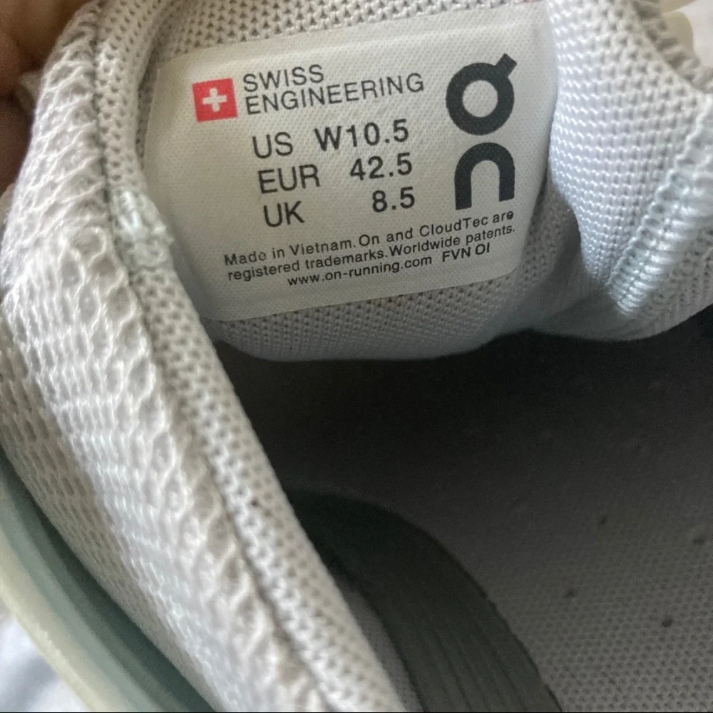 ON RUNNING WOMEN`S CLOUDSWIFT 2.0 RUNNING SHOES - GLACIER/WHITE Sz 10.5 - Picture 7 of 7